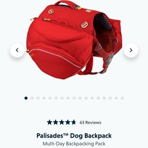 NWT Small Ruffwear Palisades Multi-Day Dog Pack